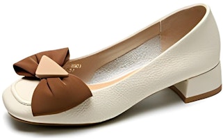 (Women) Exull YiSiQ Square Toe Slip-On 'Beige' 72I7002671 (Women) Exull YiSiQ Square Toe Slip-On 'Beige' 72I7002671