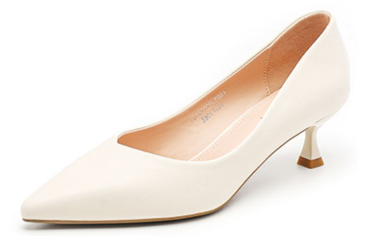 (W) Exull YiSiQ Stiletto 'Ivory Pointed Toe'