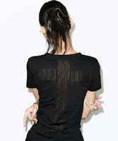 (Women) FANCY CLUB Back Cross Tee (Black) F26QB073 F26QB073BK (Women) FANCY CLUB Back Cross Tee (Black) F26QB073 F26QB073BK