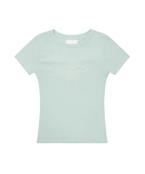 Sizing (Women) FANCY CLUB Back Cross Tee (Mint) F26QB073 F26QB073MT