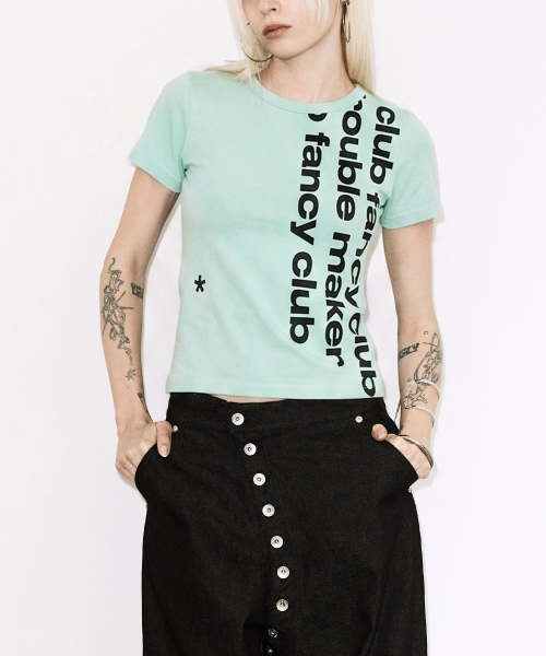 Purchase (Women) FANCY CLUB Baywatch Crop Tee (Mint) F26QB103 F26QB103MT
