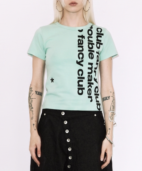 Details for (Women) FANCY CLUB Baywatch Crop Tee (Mint) F26QB103 F26QB103MT