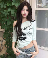(Women) FANCY CLUB Plastic Kiss One-Shoulder Top (Mint) F26QB051 F26QB051MT (Women) FANCY CLUB Plastic Kiss One-Shoulder Top (Mint) F26QB051 F26QB051MT