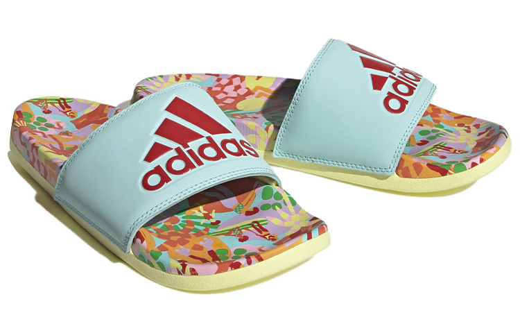 Lookbook （女款）FARM Rio x adidas Adilette舒適拖鞋「花卉」HQ8848