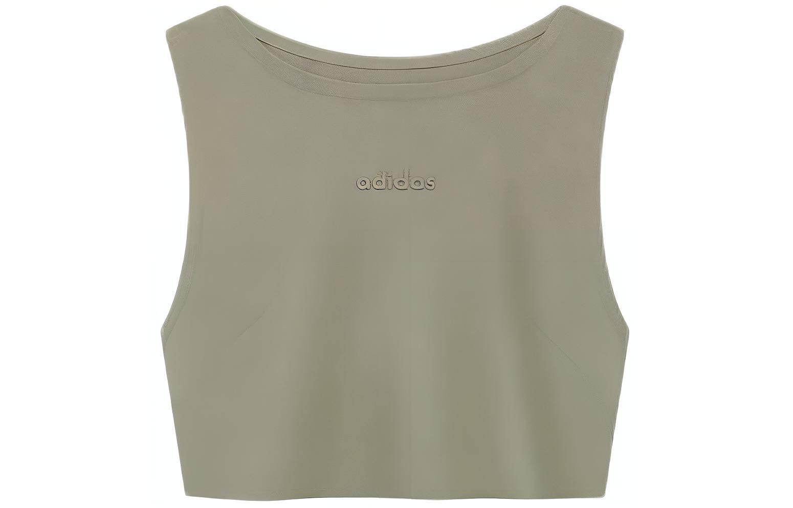 (Women) Fear of God Athletics x adidas SS24 Suede Logo Crop Tank Top - Clay Color IV9294