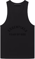 (Women) Fear of God Essentials Black Sleeveless Tank Top - The Black Collection. 125SP235220FW (Women) Fear of God Essentials Black Sleeveless Tank Top - The Black Collection. 125SP235220FW