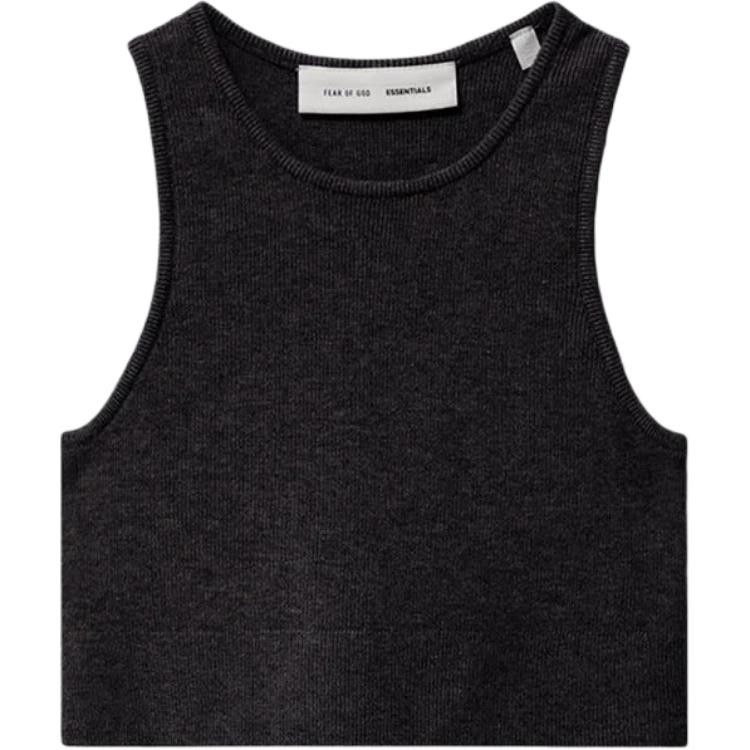 (Women) Fear of God Essentials Sleeveless Knit Tank Top with Leather Logo Tag. 192SP257690FW