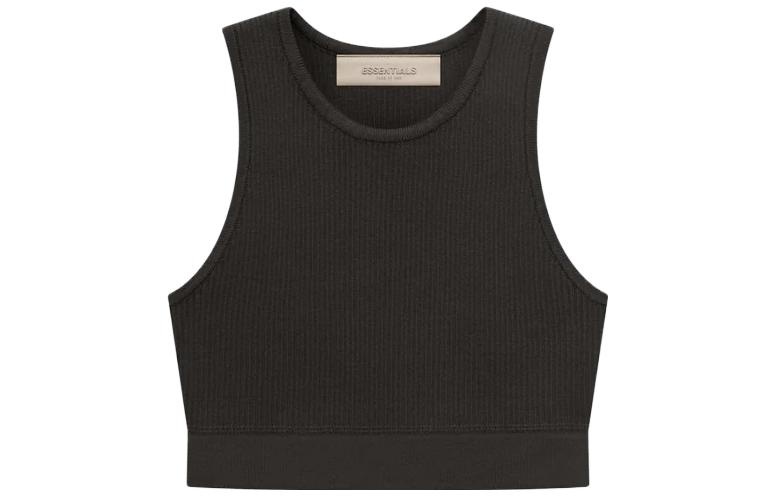 (Women) Fear of God Essentials SS23 Knit Rib Sport Tank Off Black FOG-SS23-134