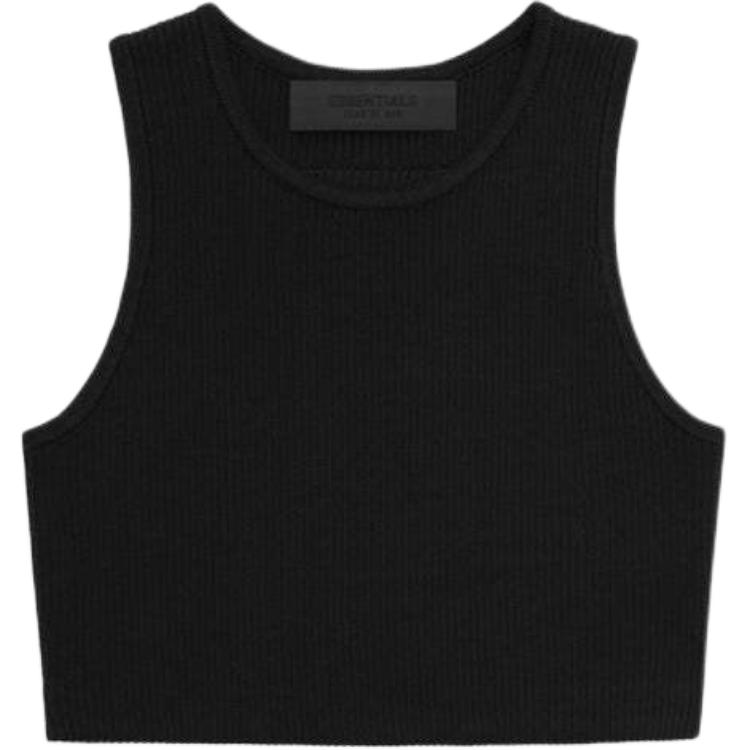 (Women) Fear of God Essentials SS24 Sport Tank Black Round Neck Casual Top. 192SU245340FW
