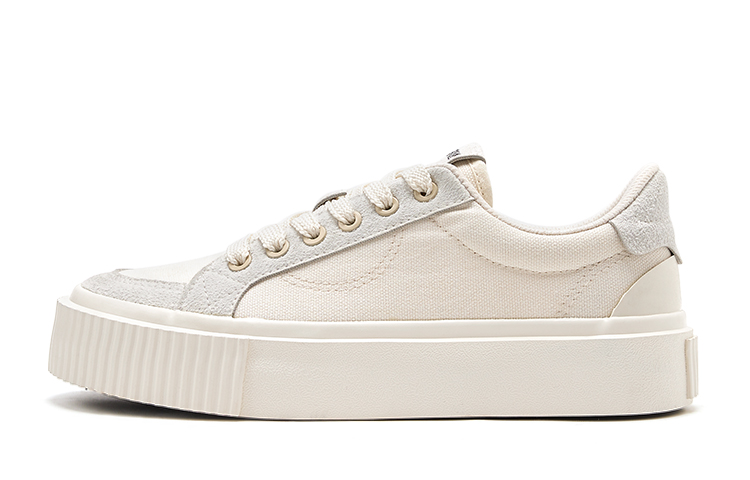 (Women) Feiyue Beige Low-Top Casual Sneakers - Slip-Resistant and Durable. FXY-897T03 Beige Color