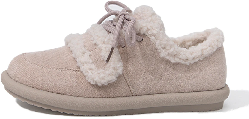 (Women) Feiyue Beige Retro Warm Fur Lined Platform Casual Shoes 3cm FBX-A005ZG02 Beige Color Buy (Women) Feiyue Beige Retro Warm Fur Lined Platform Casual Shoes 3cm FBX-A005ZG02 Beige Color