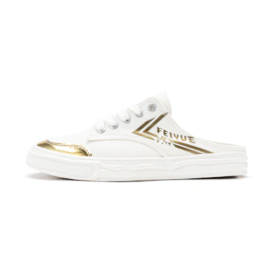 (W) Feiyue Canvas Low 'White Silver'