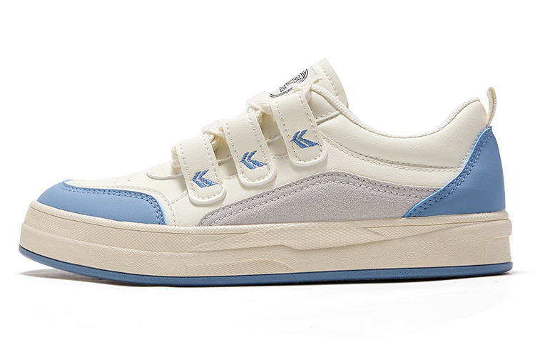 (Women) Feiyue Casual Low-Top Skate Shoes Beige Blue Anti-Slip Durable FXY-892TC01 Light Blue