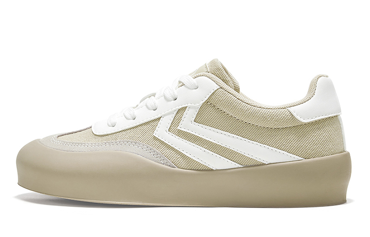 (Women) Feiyue Casual Retro Trainer Low-Top Canvas Shoes Khaki. FXY-988ZG Khaki Color