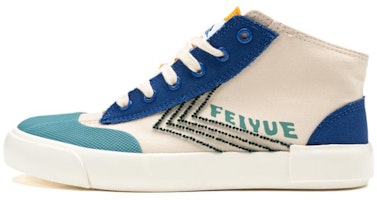 (Women) Feiyue High-Top Canvas 'Beige Blue' DF-9051 (Women) Feiyue High-Top Canvas 'Beige Blue' DF-9051