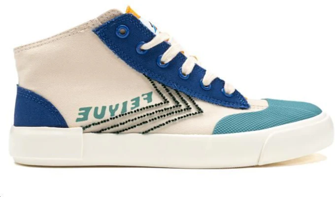 (Women) Feiyue High-Top Canvas 'Beige Blue' DF-9051 Order (Women) Feiyue High-Top Canvas 'Beige Blue' DF-9051