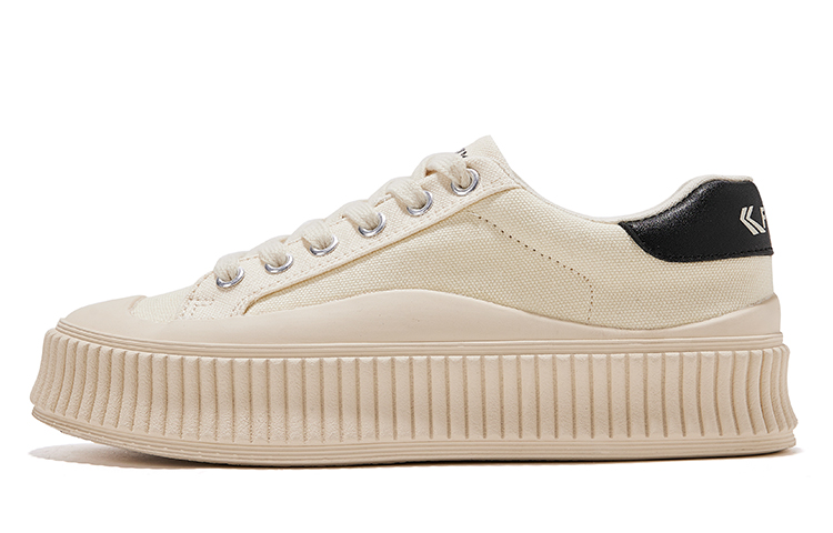(Women) Feiyue Low-Top Canvas Shoes Beige - Breathable, Non-Slip, Casual Style FXY-658 Beige Color