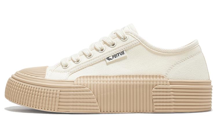 (Women) Feiyue Low-Top Canvas Shoes Beige Apricot - Breathable & Non-Slip FXY-995ZG03 Beige Apricot.