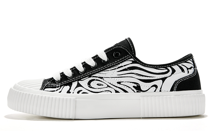 (Women) Feiyue Low-Top Canvas Shoes Black Casual Comfort Non-Slip Sneakers FXY-283T Black