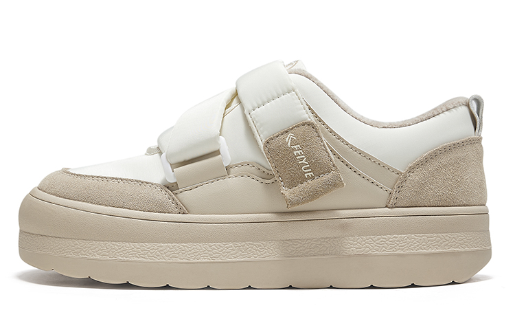 (Women) Feiyue Low-Top Casual Shoes - Beige, Comfortable & Durable. FBN-002ZG02
