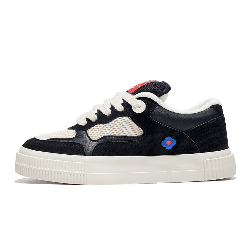(Women) Feiyue Low-Top Casual Sneakers Black Beige Breathable Durable Shoes FXYA237T-Black Rice