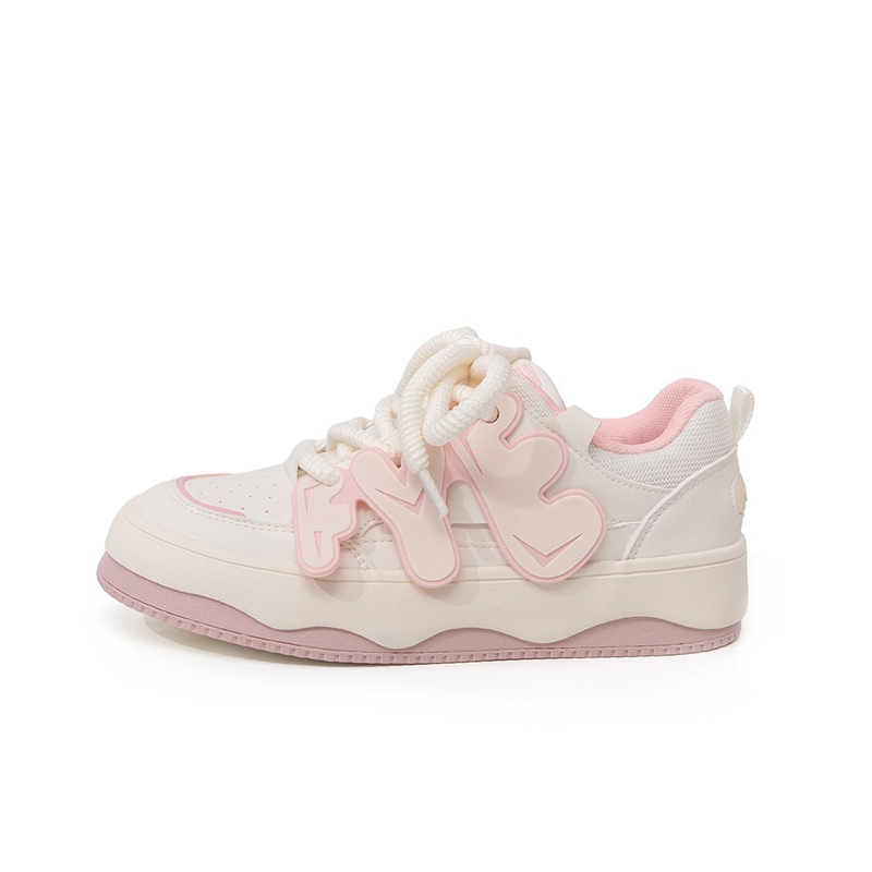 (Women) Feiyue Low-Top Sneakers Beige/Pink Casual Skate Shoes Non-Slip Durable FXY-A115BR06 Beige/Pink