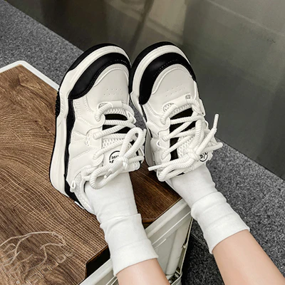 (Women) Feiyue Low Top 'Black and White' FYBE/1-10015 10