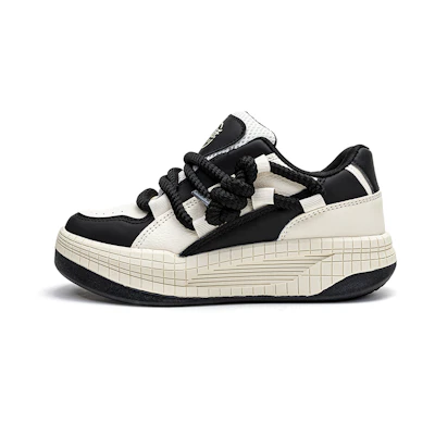 (W) Feiyue Low Top 'Black Platform Casual'