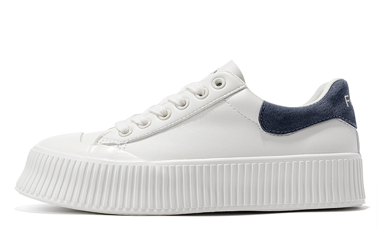 (Women) Feiyue Platform Comfortable Casual Low-Top Sneakers Women Beige Navy Blue FXY-268MJ Deep Blue