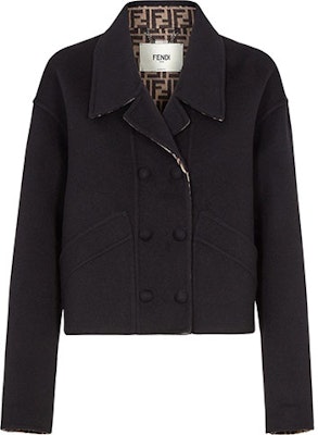 (W) FENDI Chaqueta Negra Cruzada con Forro Estampado. FJ7089A5HDF0GME Order (W) FENDI Chaqueta Negra Cruzada con Forro Estampado. FJ7089A5HDF0GME