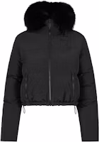 (Women) FENDI Black Hooded Casual Cotton Jacket with Zipper FAN134AQB2F0GME (Women) FENDI Black Hooded Casual Cotton Jacket with Zipper FAN134AQB2F0GME