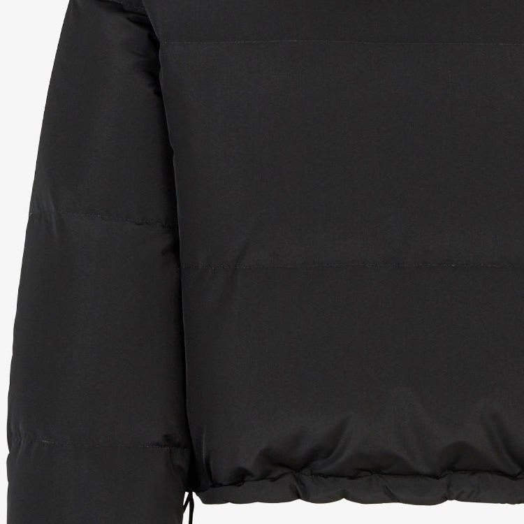 Sizing (W) フェンディ ブラック フード付き カジュアル コットン ジャケット ジッパー付き FAN134AQB2F0GME