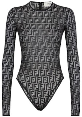 (W) FENDI 黑色蕾丝紧身长袖连体裤 FW22 全图案款式 FXF630AJYLF0GME Order (W) FENDI 黑色蕾丝紧身长袖连体裤 FW22 全图案款式 FXF630AJYLF0GME