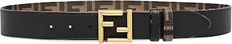 Buy (Women) FENDI Black Leather Belt 3.5cm Wide - Minimalist Design. 8C0686ANH7F1L2J