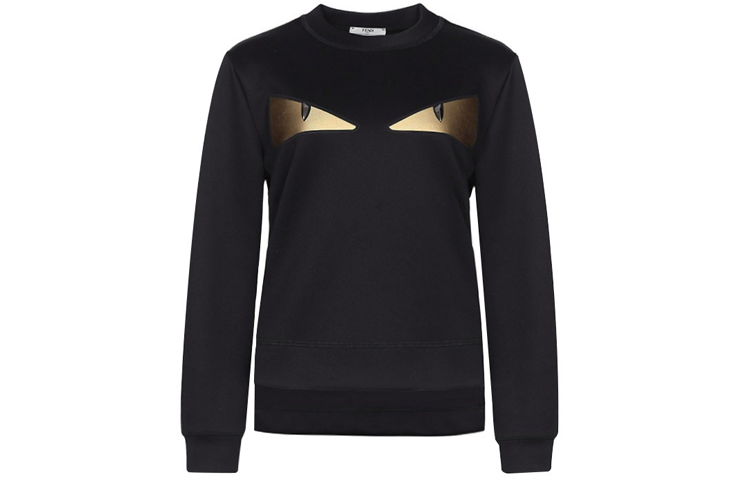 (Women) FENDI  Black Monster Print Sweatshirt. FAF089A6MGF0GME