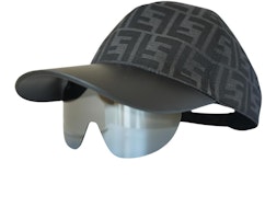 (Women) FENDI Black Printed Acetate Baseball Cap FE40022U01C (Women) FENDI Black Printed Acetate Baseball Cap FE40022U01C