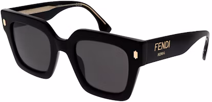 Order (W) FENDI 黑色方形太陽眼鏡,雕刻品牌標誌鏡腳。 FE40101I01A