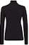 Lookbook (Women) FENDI Black Turtleneck Sweater with Solid Logo Print Design FZXB16AQYRF0GME