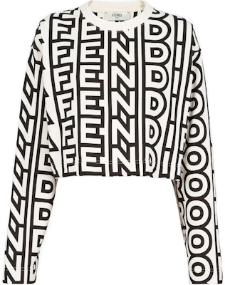 (W) FENDI Hitam Two-Tone Knit Pullover Sweatshirt Koleksi Capsule. FS7944AMGWF1KCV Buy (W) FENDI Hitam Two-Tone Knit Pullover Sweatshirt Koleksi Capsule. FS7944AMGWF1KCV