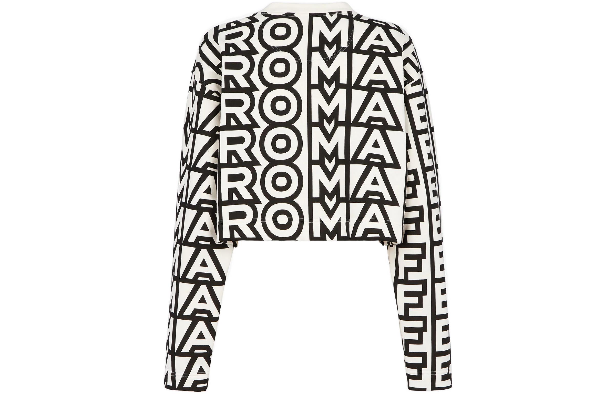 Lookbook (W) FENDI Hitam Two-Tone Knit Pullover Sweatshirt Koleksi Capsule. FS7944AMGWF1KCV