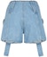 Lookbook (Women) FENDI Blue Denim Fade Effect Utility Shorts. FLP792ANP1F1KE5
