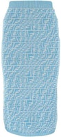 (Women) FENDI Blue Elastic Waist Rayon Casual Long Skirt. FZQ637AGF1F1DO8 (Women) FENDI Blue Elastic Waist Rayon Casual Long Skirt. FZQ637AGF1F1DO8
