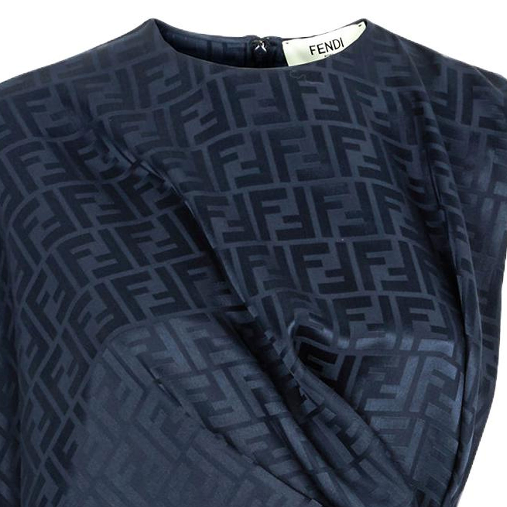 Shop (W) 芬迪 蓝色标志印花长袖衬衫。 FS8109AJ0ZF1M2F