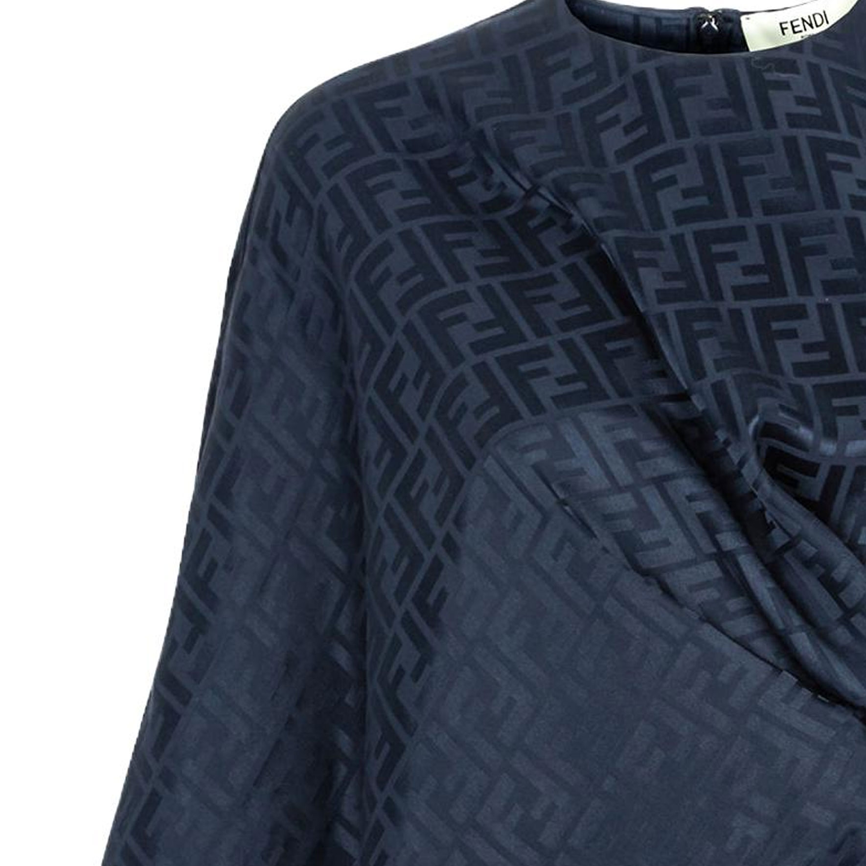 Purchase (W) 芬迪 蓝色标志印花长袖衬衫。 FS8109AJ0ZF1M2F