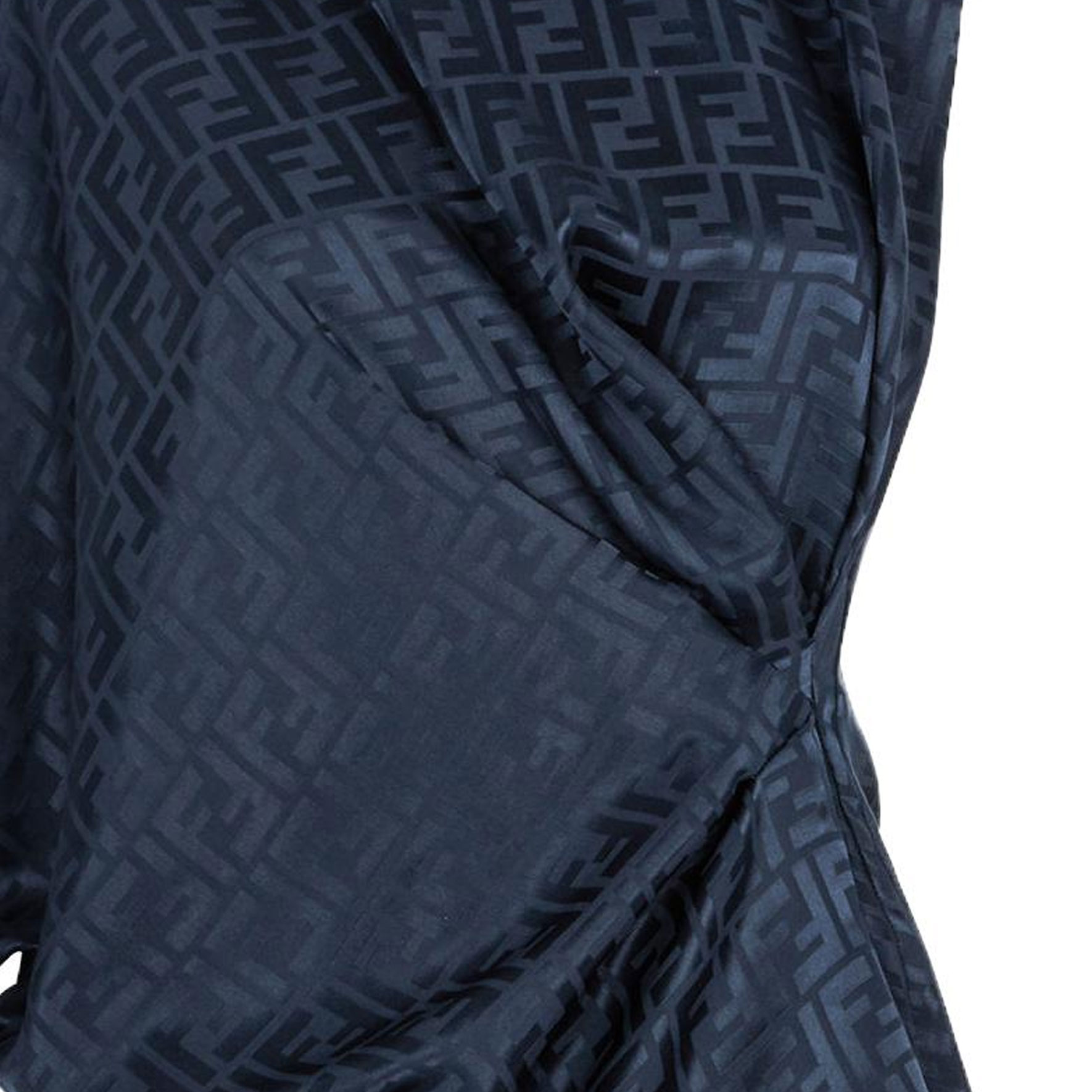 Details for (W) 芬迪 蓝色标志印花长袖衬衫。 FS8109AJ0ZF1M2F