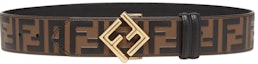 Order (Women) FENDI Brown Calfskin Leather Belt with Double Buckle Design. 8C0736AROOF13VK