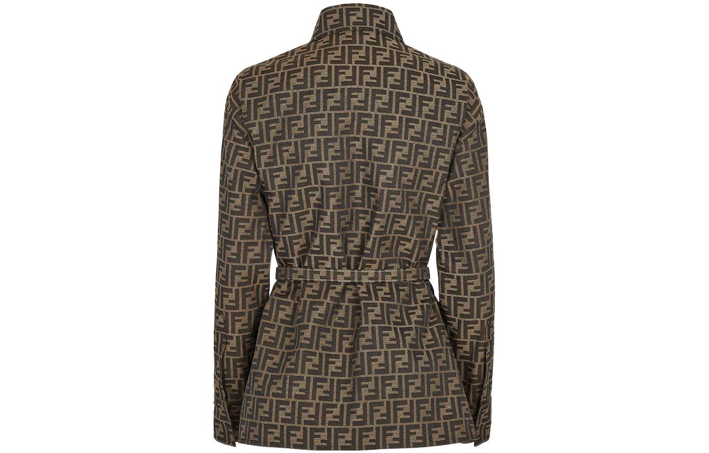 Lookbook (W) FENDI 棕色印花腰带夹克 FW22系列 FJ7267A5W3F118W
