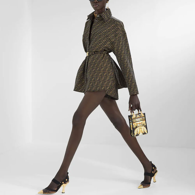 Purchase (W) FENDI 棕色印花腰带夹克 FW22系列 FJ7267A5W3F118W