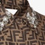 Purchase (Women) FENDI Brown Logo Print Long-Sleeve Shirt Dress. FDC984A8G3F118W