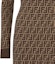 Cheap (Women) FENDI Brown Long Sleeve Mini Dress with Logo Crewneck. FZDC83ASJTF0GGE